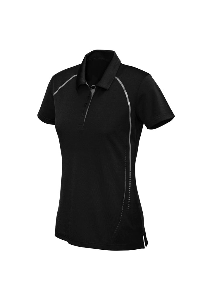 BIZ COLLECTION Womens Cyber Short Sleeve Polo P604LS