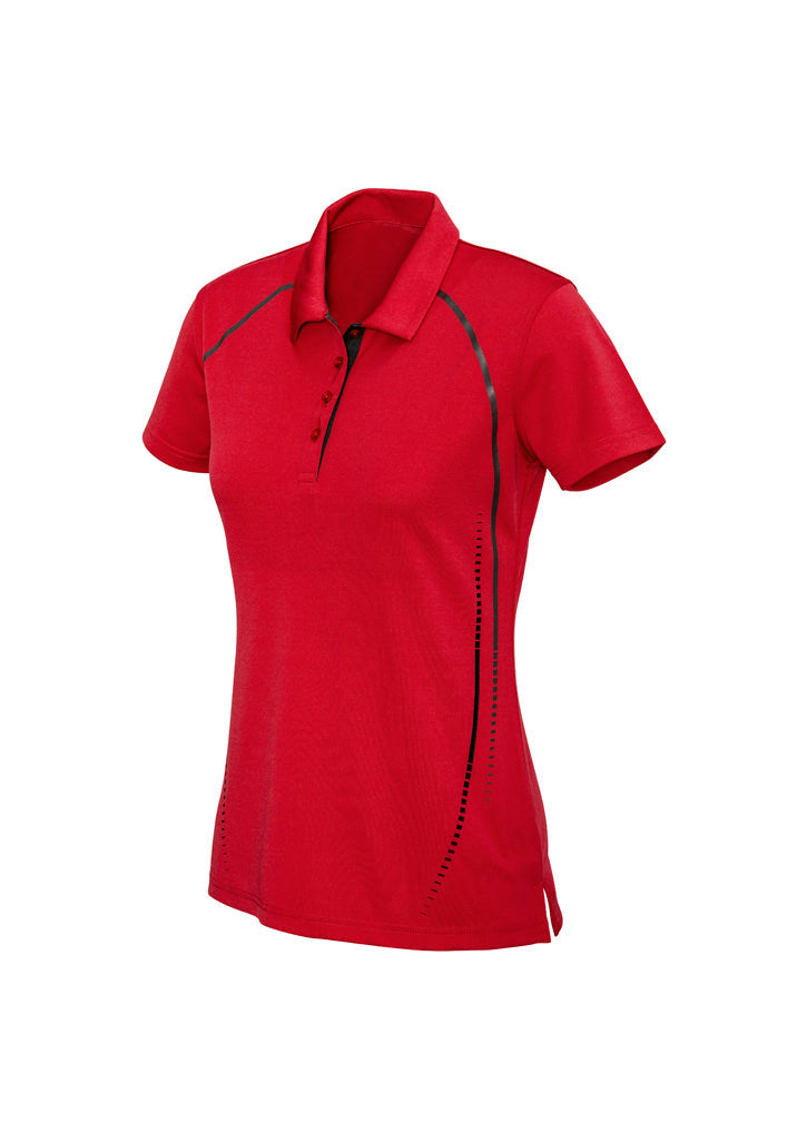 BIZ COLLECTION Womens Cyber Short Sleeve Polo P604LS