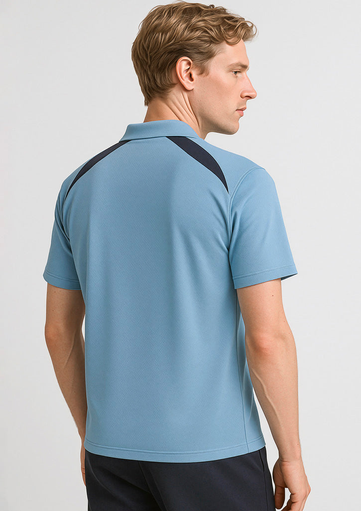 BIZ COLLECTION Mens Splice Short Sleeve Polo P7700