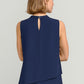 BIZ CORPORATES Womens Seville Sleeveless Layered Blouse RB260LN