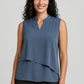 BIZ CORPORATES Womens Seville Sleeveless Layered Blouse RB260LN