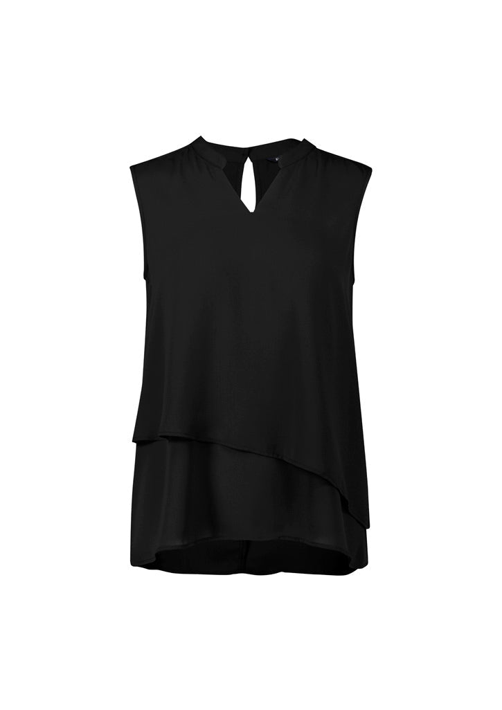 BIZ CORPORATES Womens Seville Sleeveless Layered Blouse RB260LN