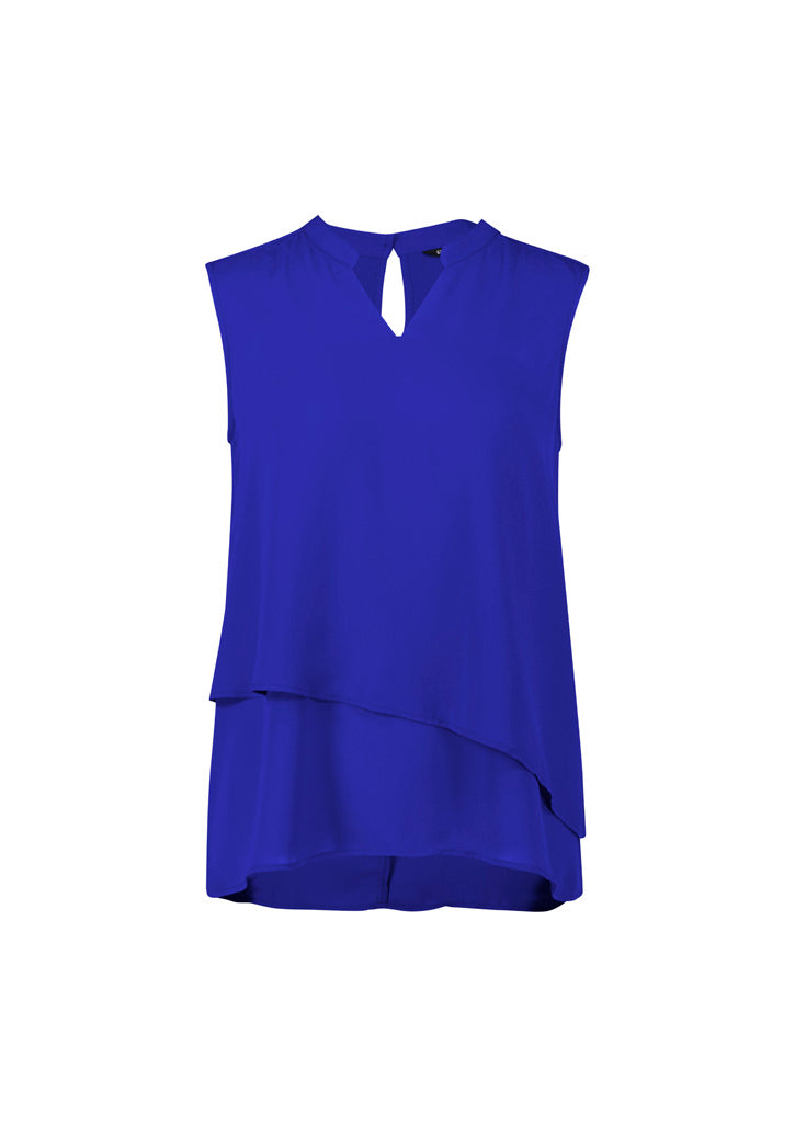 BIZ CORPORATES Womens Seville Sleeveless Layered Blouse RB260LN