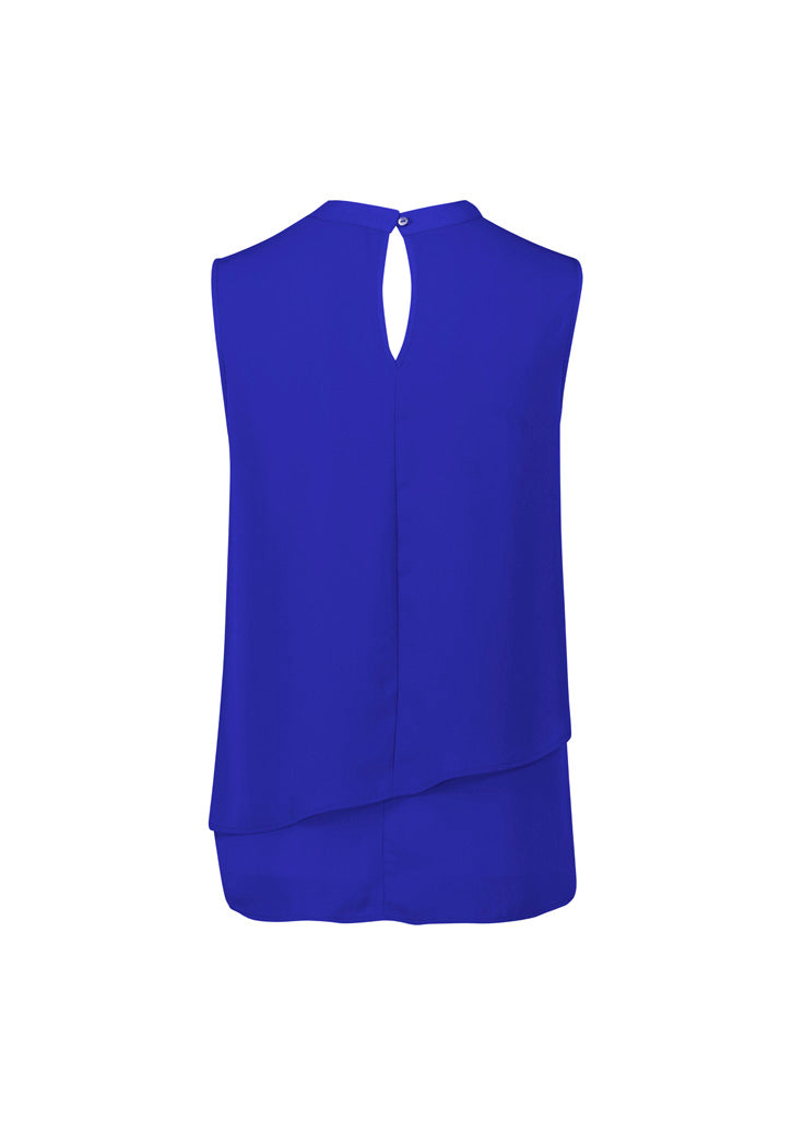 BIZ CORPORATES Womens Seville Sleeveless Layered Blouse RB260LN