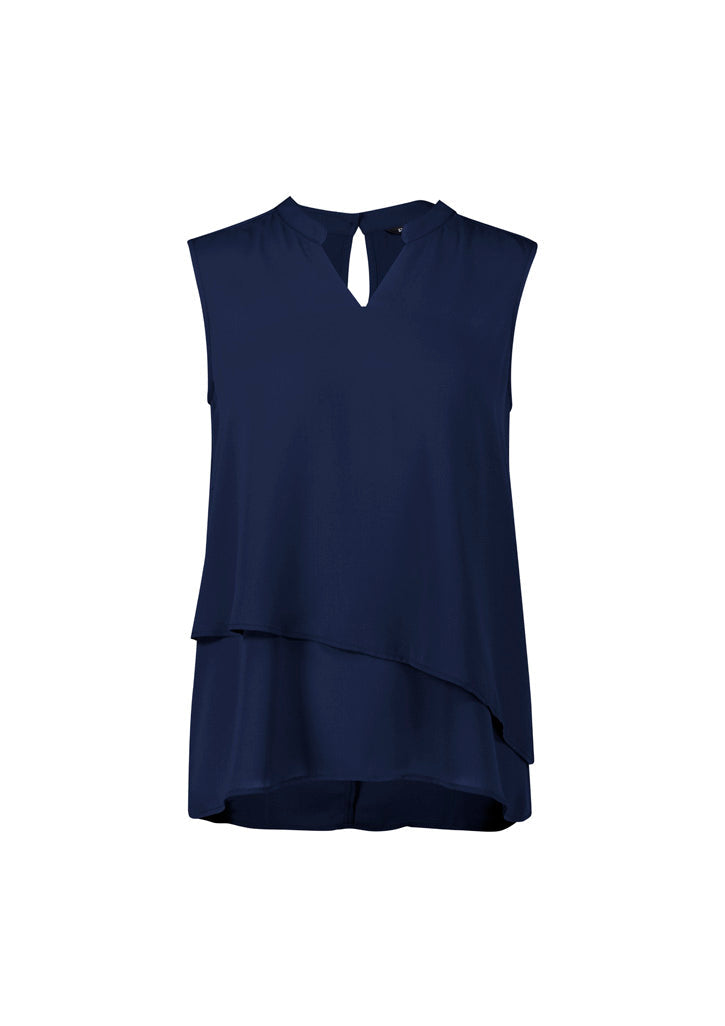 BIZ CORPORATES Womens Seville Sleeveless Layered Blouse RB260LN