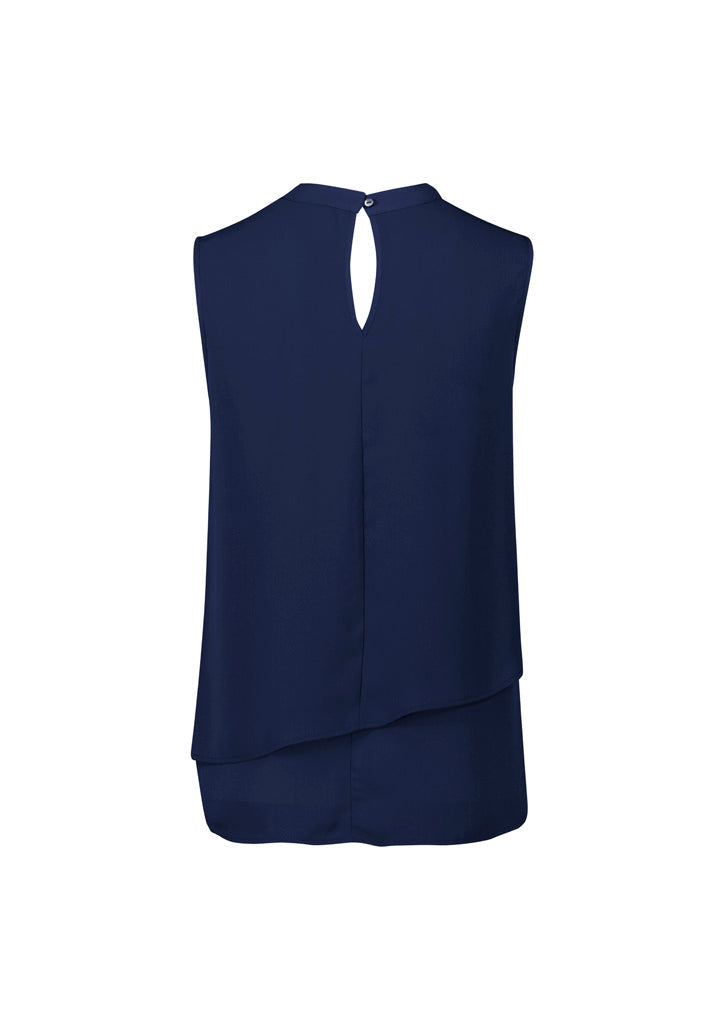 BIZ CORPORATES Womens Seville Sleeveless Layered Blouse RB260LN