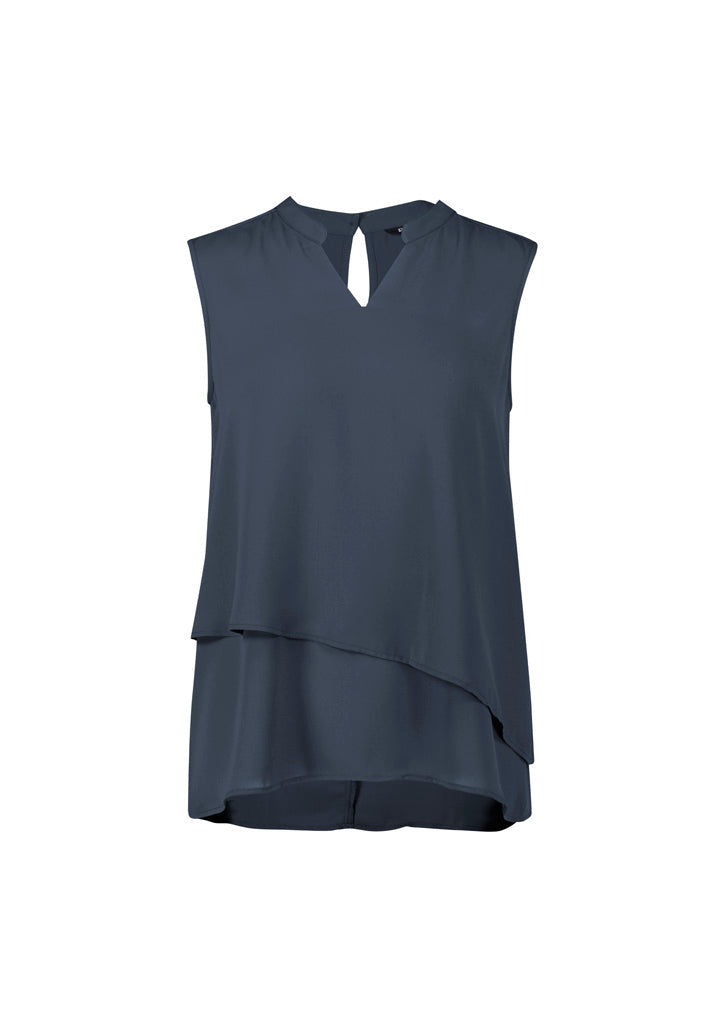 BIZ CORPORATES Womens Seville Sleeveless Layered Blouse RB260LN