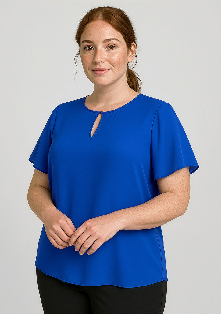 BIZ CORPORATES Womens Vienna Short Sleeve Blouse RB261LS