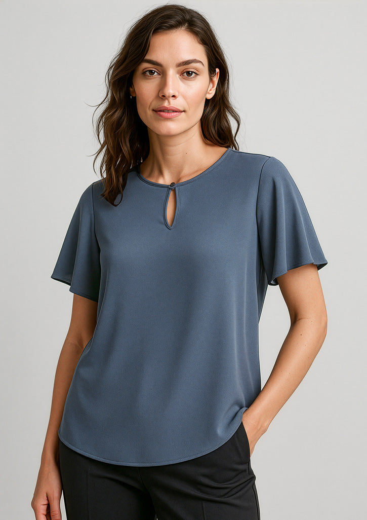 BIZ CORPORATES Womens Vienna Short Sleeve Blouse RB261LS