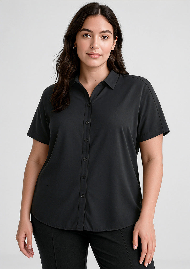 BIZ CORPORATES Womens Dahlia Short Sleeve Blouse RB365L