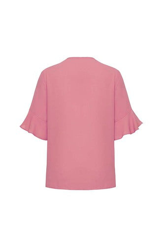 BIZ CORPORATES Womens Aria Fluted Sleeve Blouse RB966LS Clearance