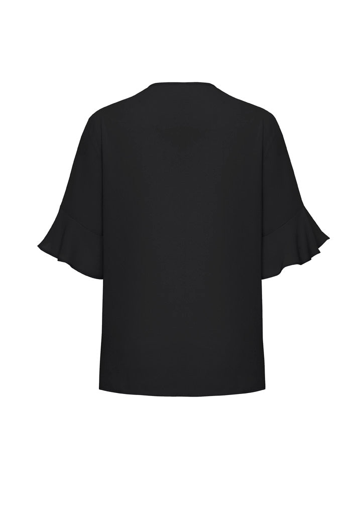 BIZ CORPORATES Womens Aria Fluted Sleeve Blouse RB966LS