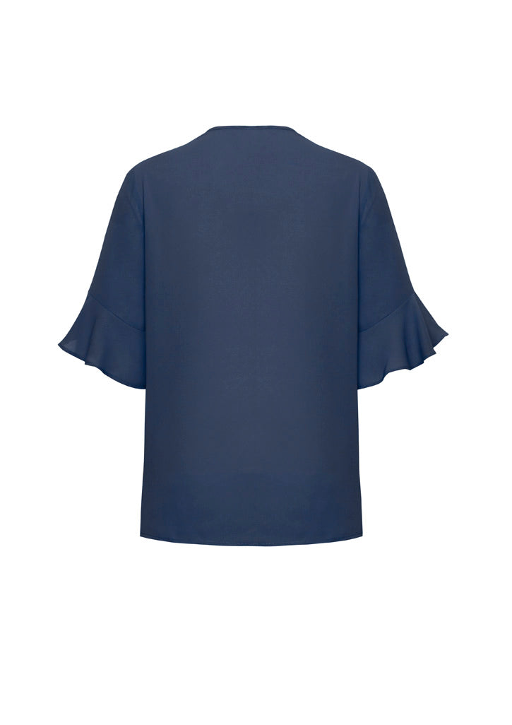 BIZ CORPORATES Womens Aria Fluted Sleeve Blouse RB966LS