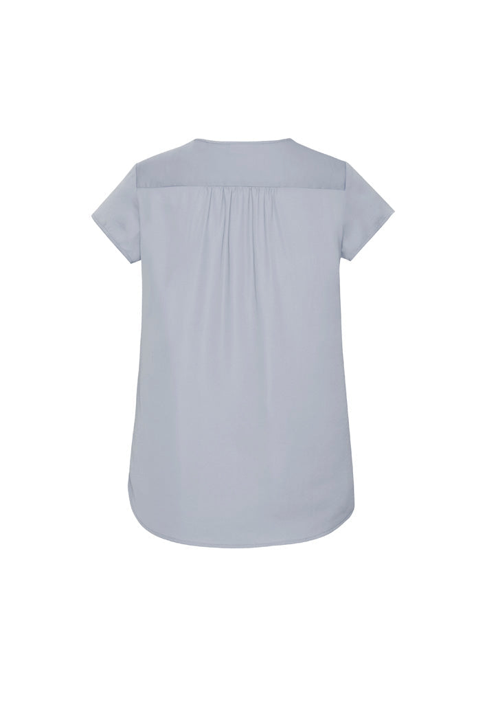 BIZ CORPORATES Womens Kayla V-Neck Pleat Blouse RB967LS