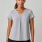 BIZ CORPORATES Womens Kayla V-Neck Pleat Blouse RB967LS