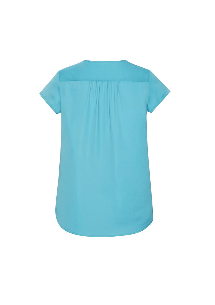 BIZ CORPORATES Womens Kayla V-Neck Pleat Blouse RB967LS