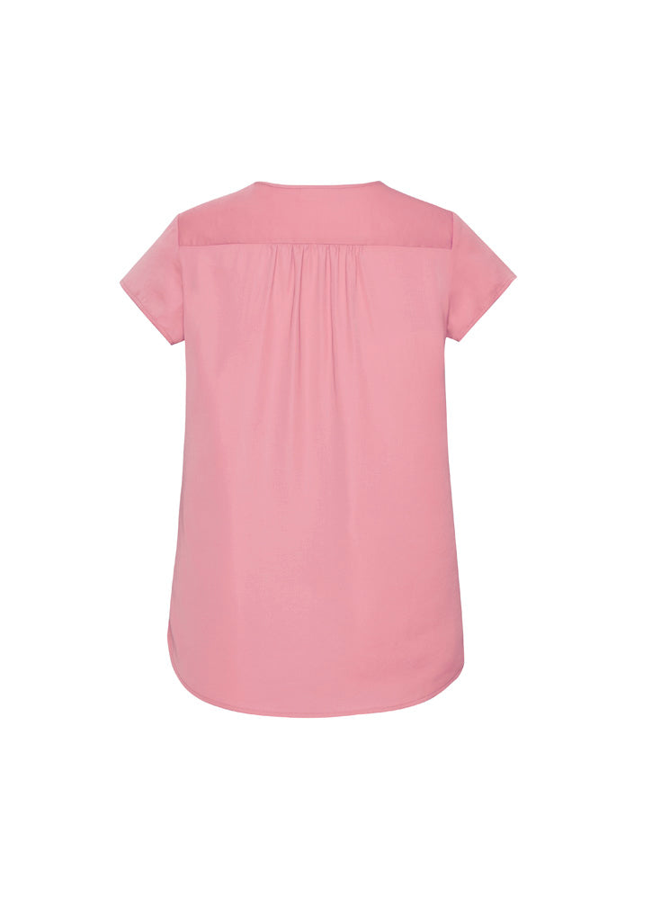 BIZ CORPORATES Womens Kayla V-Neck Pleat Blouse RB967LS