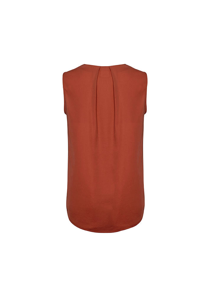 BIZ CORPORATES Womens Estelle Sleeveless Pleat Detail Blouse RB973LN Clearance