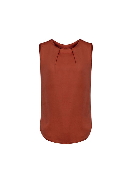 BIZ CORPORATES Womens Estelle Sleeveless Pleat Detail Blouse RB973LN Clearance