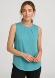 BIZ CORPORATES Womens Estelle Sleeveless Pleat Detail Blouse RB973LN