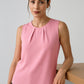 BIZ CORPORATES Womens Estelle Sleeveless Pleat Detail Blouse RB973LN