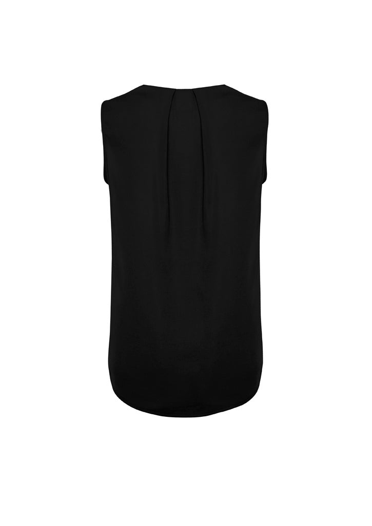 BIZ CORPORATES Womens Estelle Sleeveless Pleat Detail Blouse RB973LN