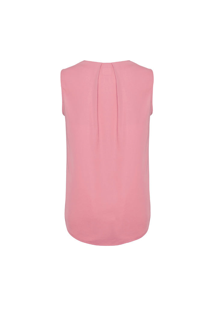 BIZ CORPORATES Womens Estelle Sleeveless Pleat Detail Blouse RB973LN
