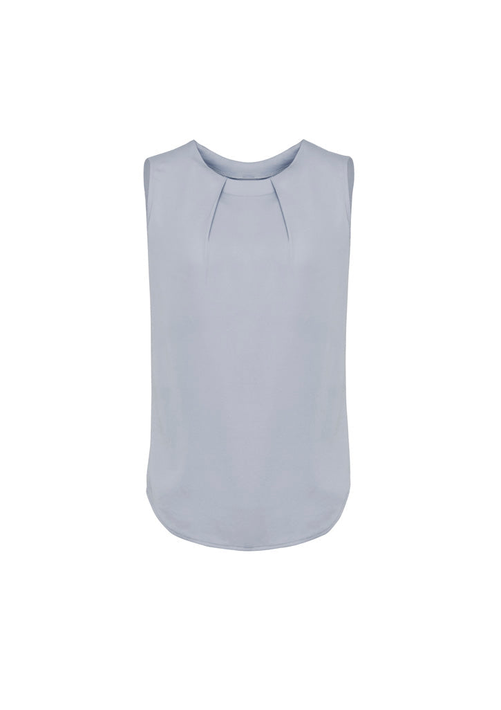 BIZ CORPORATES Womens Estelle Sleeveless Pleat Detail Blouse RB973LN