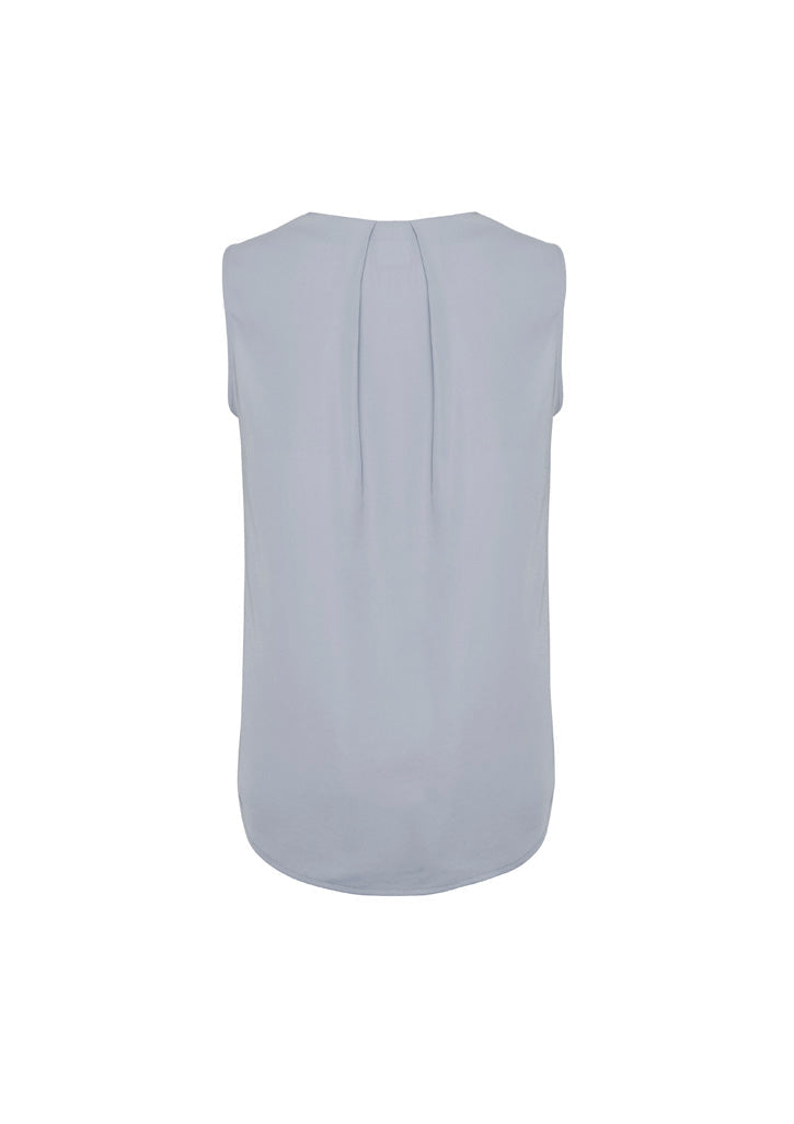 BIZ CORPORATES Womens Estelle Sleeveless Pleat Detail Blouse RB973LN