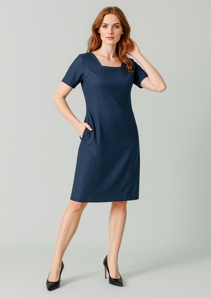 BIZ CORPORATES Womens Renew Short Sleeve Dress RD409L