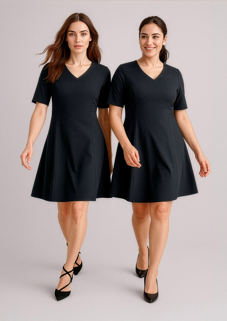 BIZ CORPORATES Womens Siena Extended Short Sleeve Dress RD974L