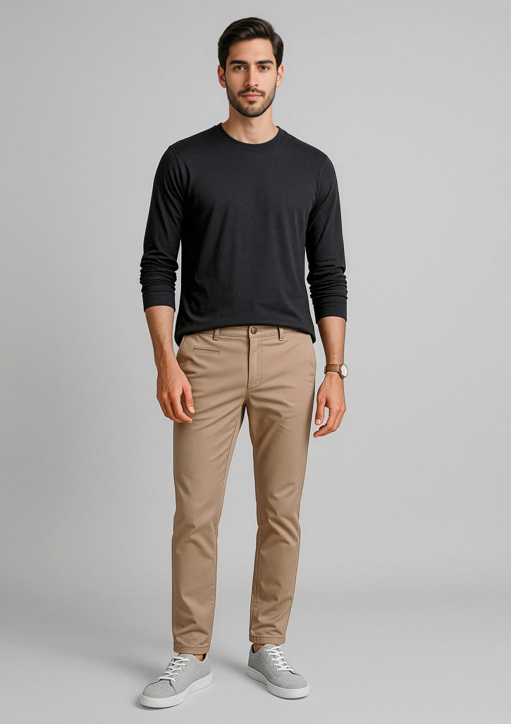 BIZ CORPORATES Mens Traveller Tapered Stretch Chino Pant RGP263M