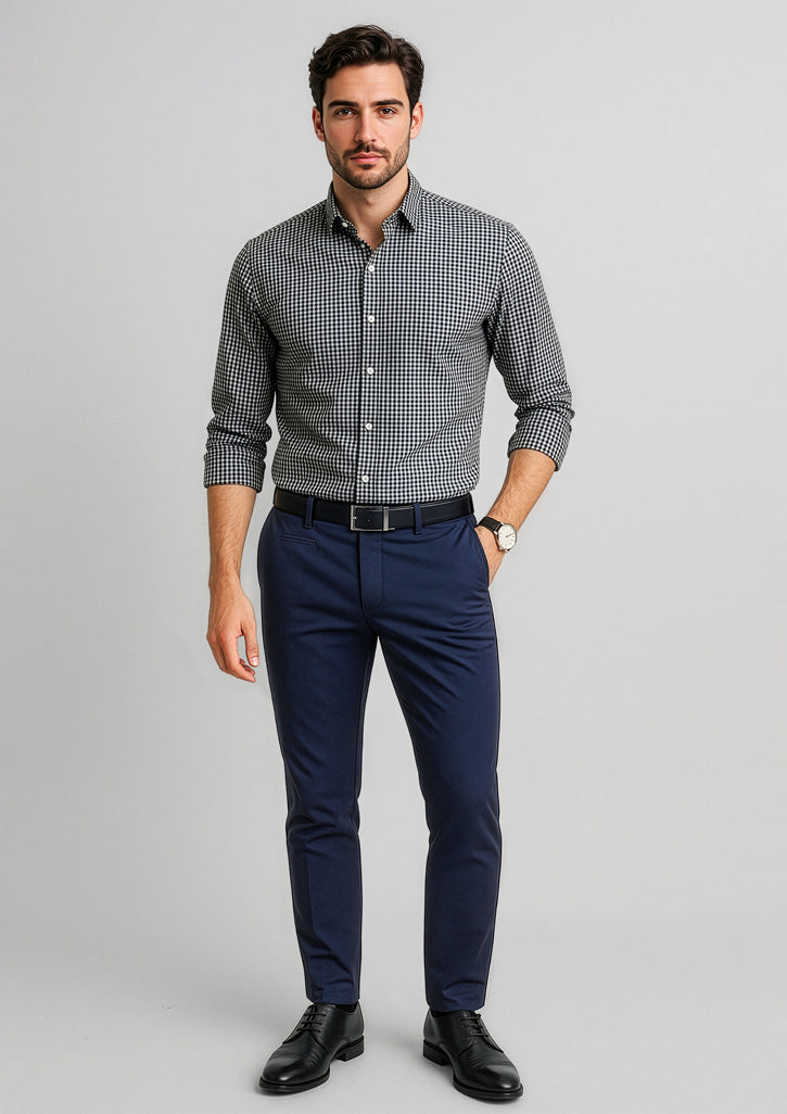 BIZ CORPORATES Mens Traveller Tapered Stretch Chino Pant RGP263M