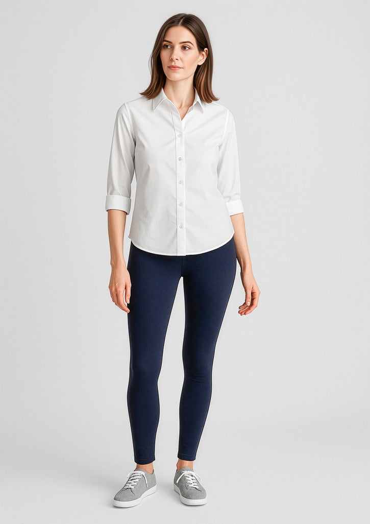 BIZ CORPORATES Womens Scuba Ponte High-rise Pull-on Corporate Legging RGP303L