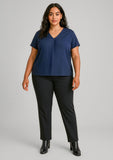 BIZ CORPORATES Womens Scuba Ponte Mid-rise Pull-on Pant RGP304L