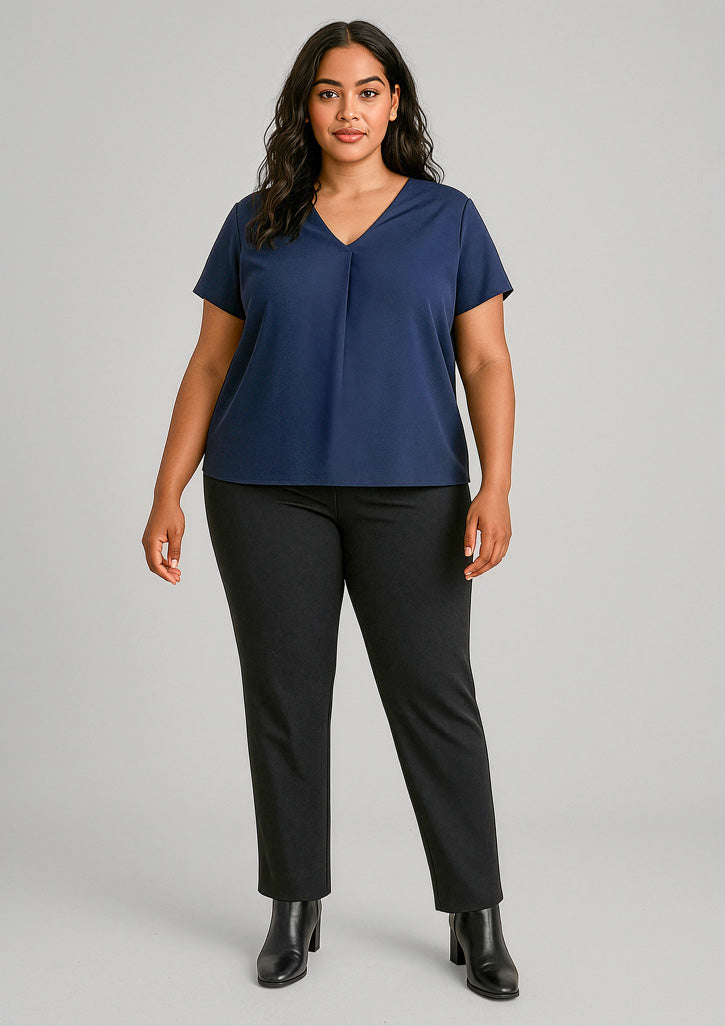 BIZ CORPORATES Womens Scuba Ponte Mid-rise Pull-on Pant RGP304L