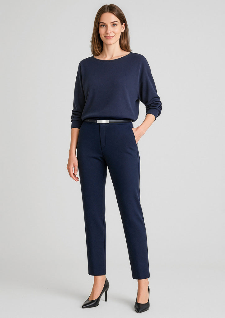 BIZ CORPORATES Womens Scuba Ponte Mid-rise Pull-on Pant RGP304L