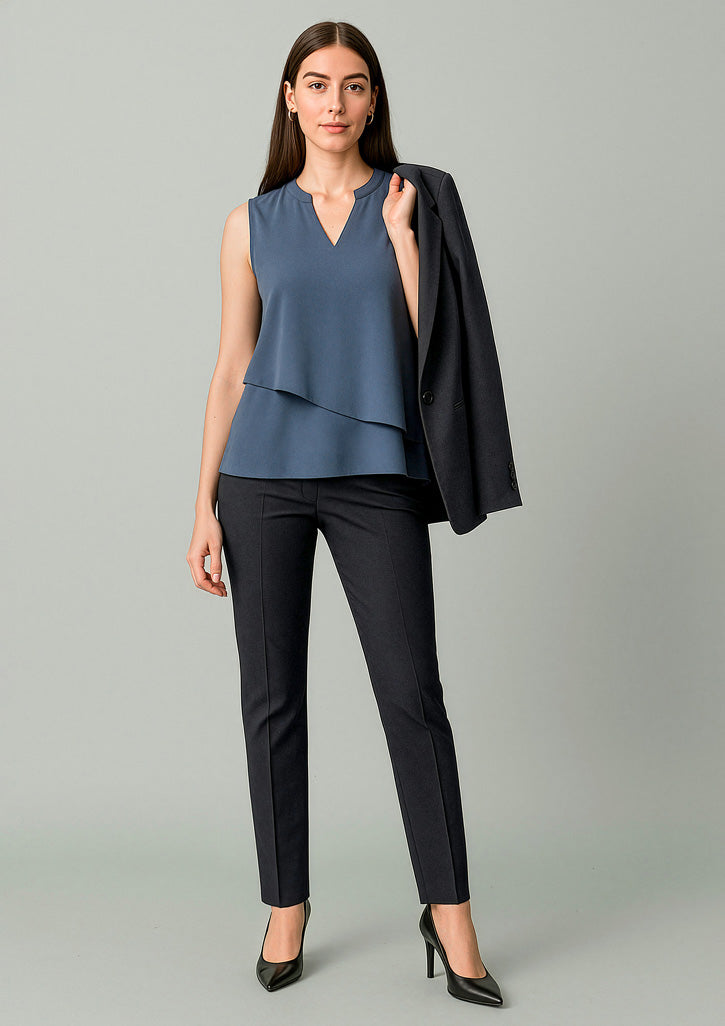 BIZ CORPORATES Womens Renew Mid-Waist Slim Leg Pant RGP405L