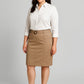BIZ CORPORATES Womens Mid Waist Stretch Chino Skirt RGS264L