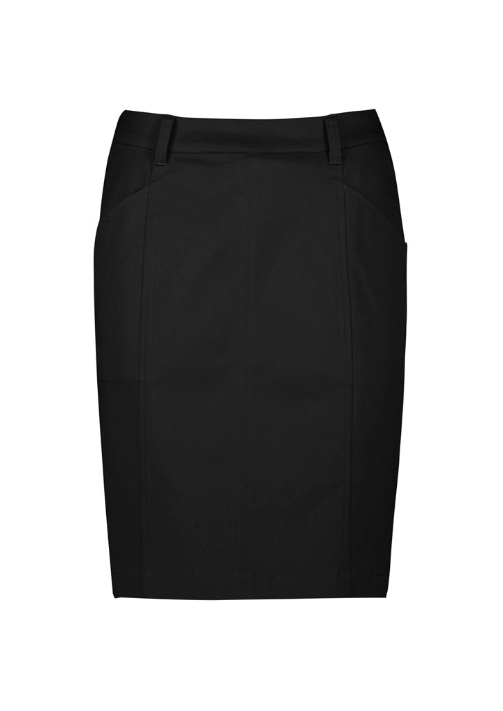 BIZ CORPORATES Womens Mid Waist Stretch Chino Skirt RGS264L