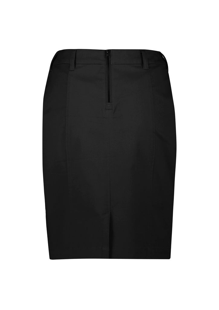BIZ CORPORATES Womens Mid Waist Stretch Chino Skirt RGS264L