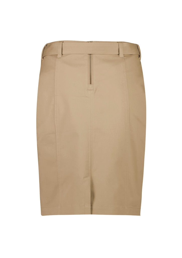 BIZ CORPORATES Womens Mid Waist Stretch Chino Skirt RGS264L