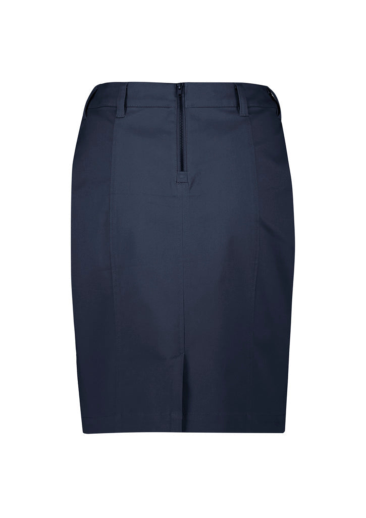 BIZ CORPORATES Womens Mid Waist Stretch Chino Skirt RGS264L