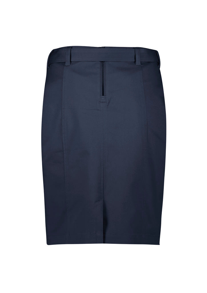 BIZ CORPORATES Womens Mid Waist Stretch Chino Skirt RGS264L