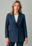 BIZ CORPORATES Womens Renew Double Breasted Longline Jacket RJ400L
