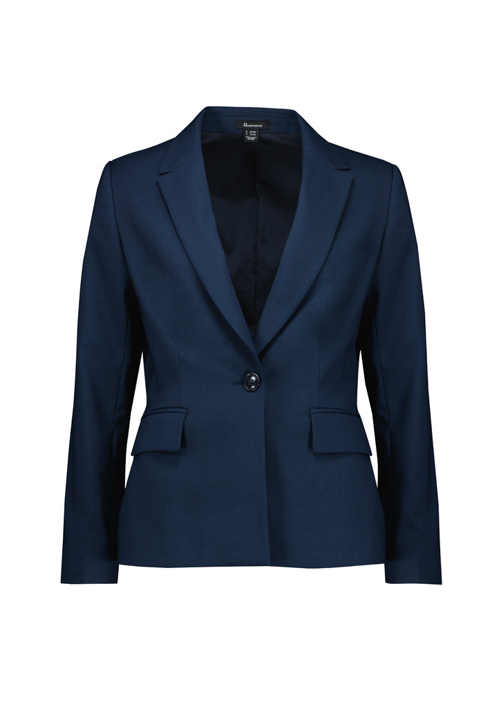 BIZ CORPORATES Womens Renew Single Button Mid Length Jacket RJ401L