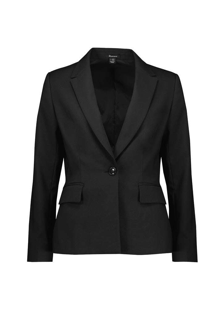 BIZ CORPORATES Womens Renew Single Button Mid Length Jacket RJ401L