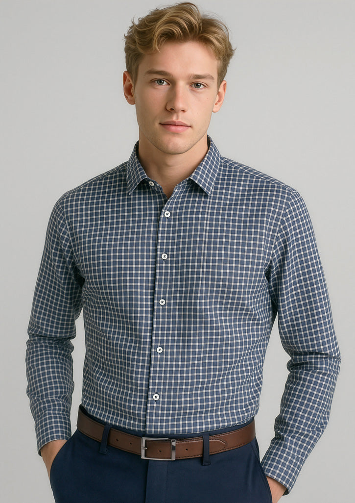 BIZ CORPORATES Mens Noah Long Sleeve Shirt RS070ML