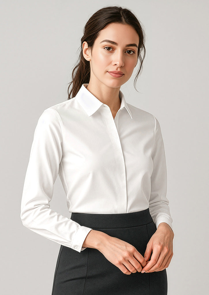 BIZ CORPORATES Womens Charlie Long Sleeve Shirt RS968LL
