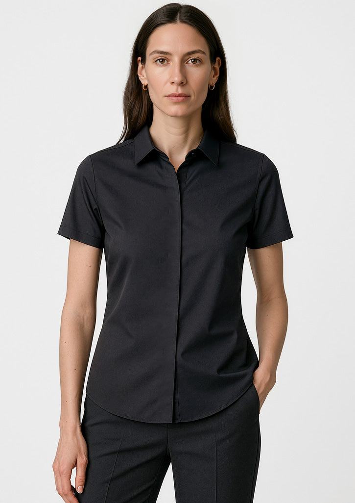 BIZ CORPORATES Womens Charlie Short Sleeve Shirt RS968LS